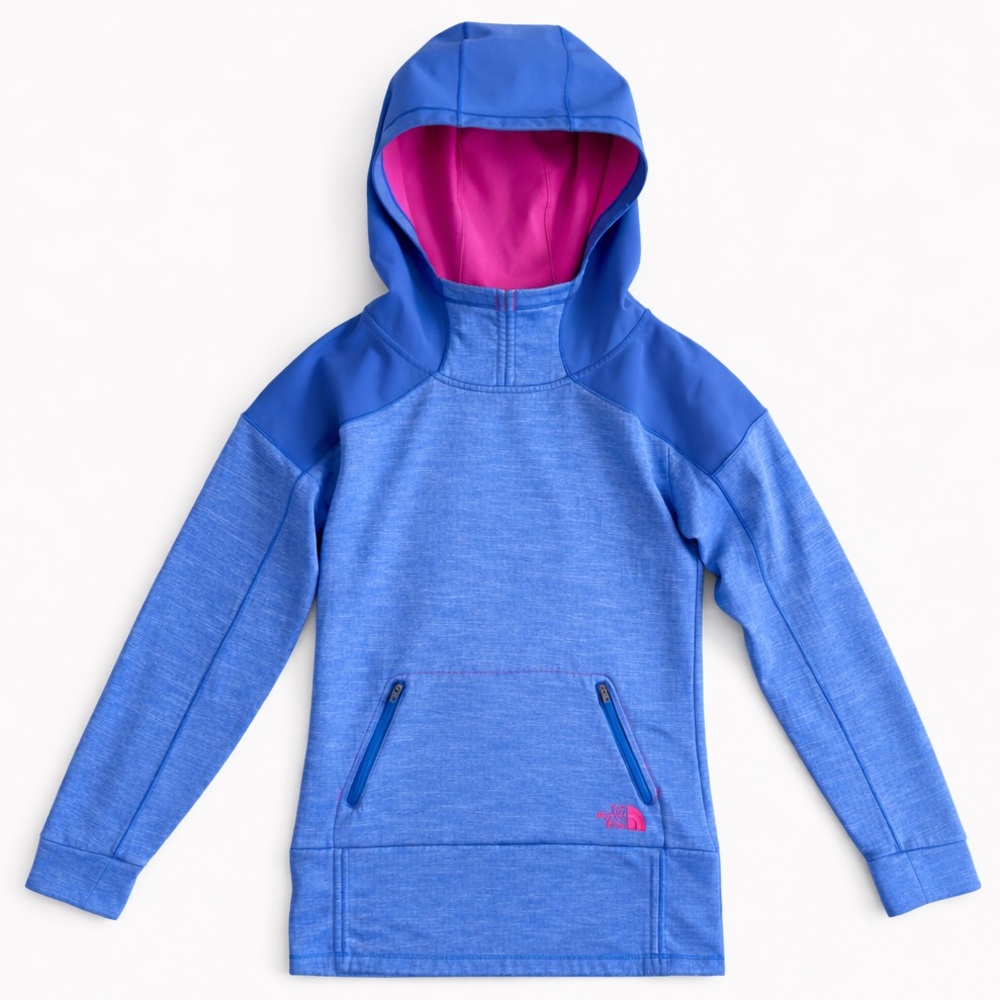 The North Face Fleece Lined Hoodie Long Sweatshirt Winter Outdoor Layer Pink S